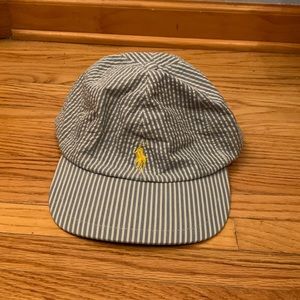 Men’s Polo by Ralph Lauren Hat Blue and White Stripe